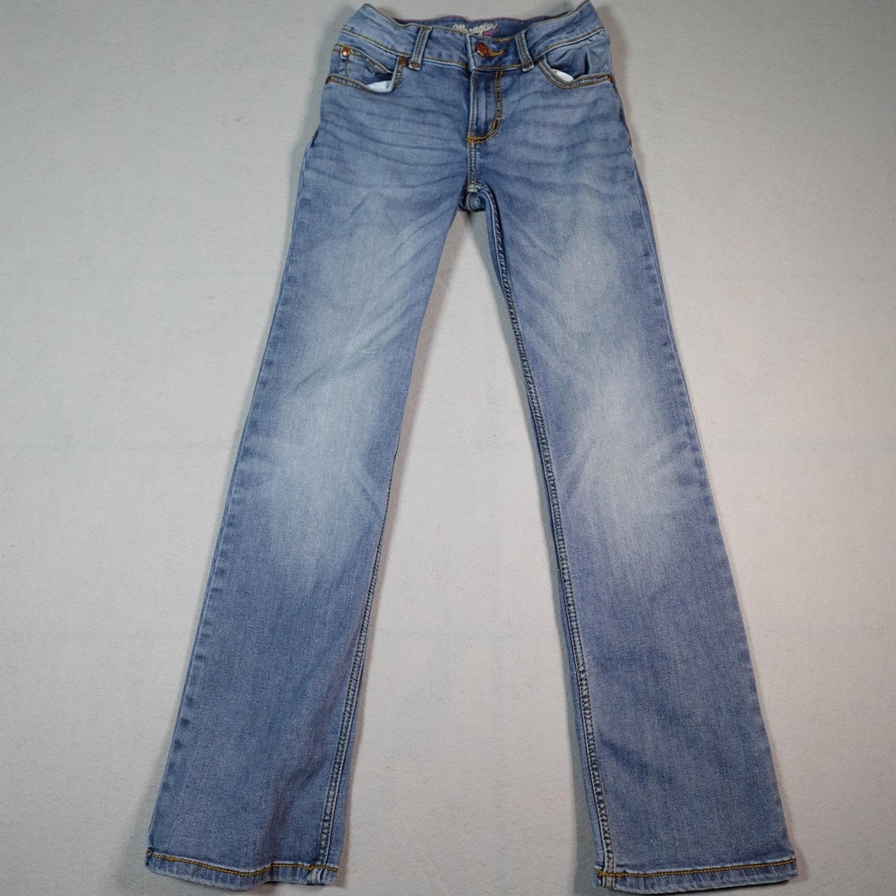 Wrangler Jeans Girls XS Boot Cut Stretch Light Wash Denim Embroidered Pockets